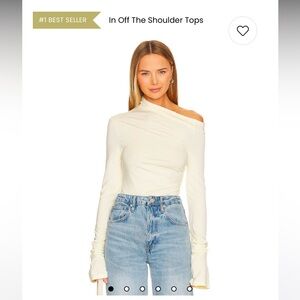NWT SNDYS Nyah Bodysuit in Cream from Revolve